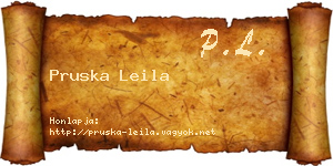 Pruska Leila névjegykártya